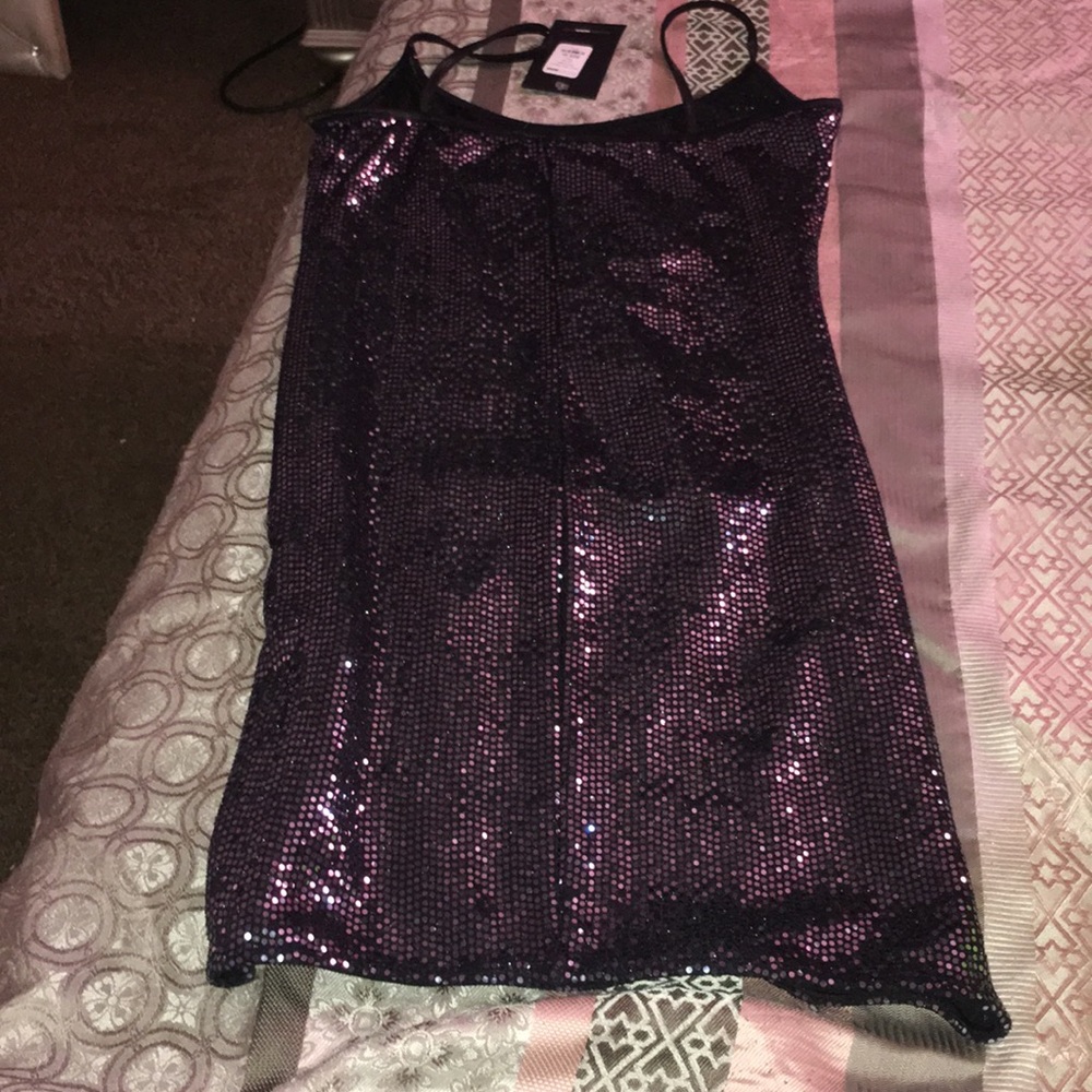 Beautiful metallic mini dress!